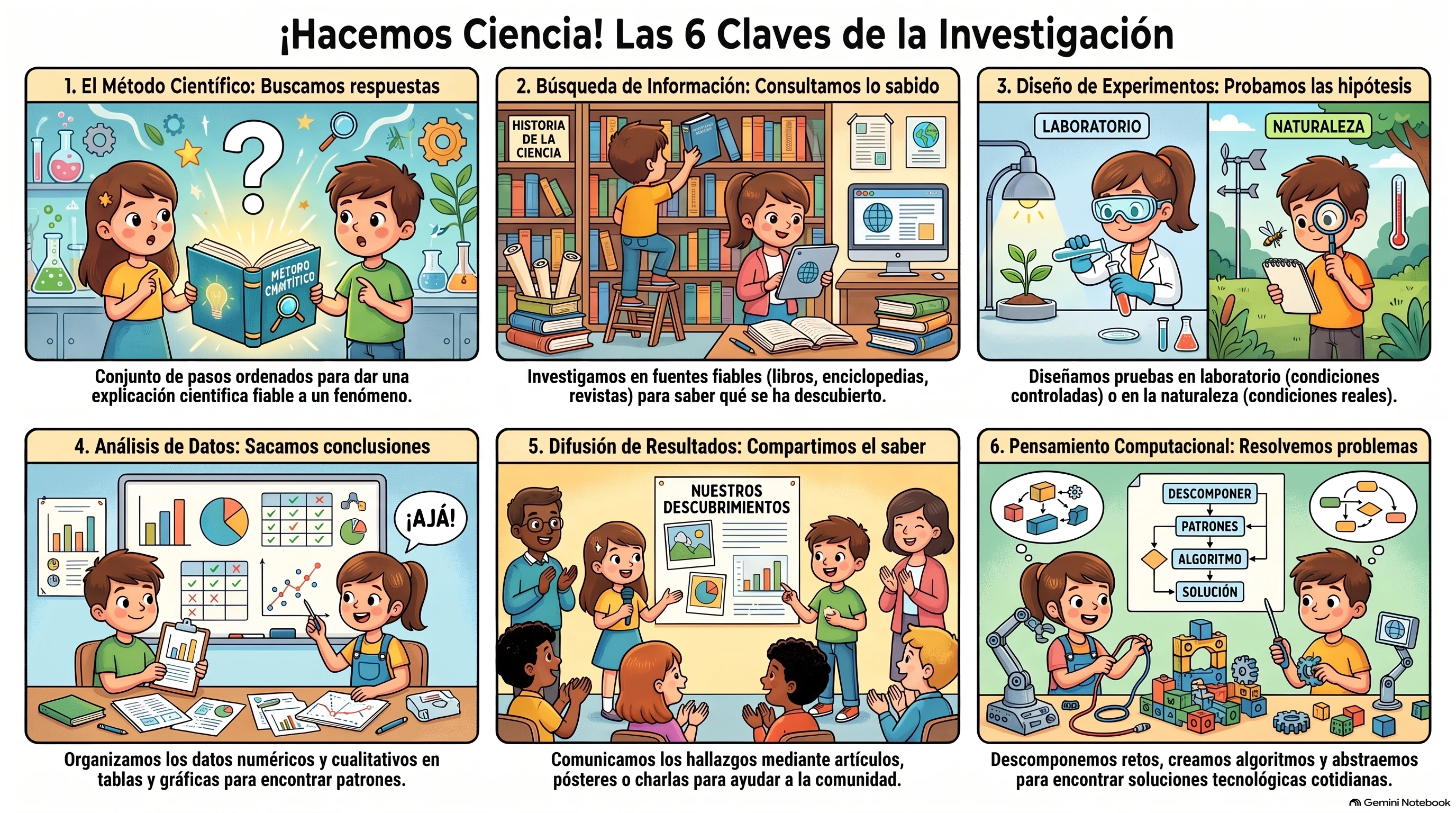 Lámina original El método científico: las seis claves de la investigación