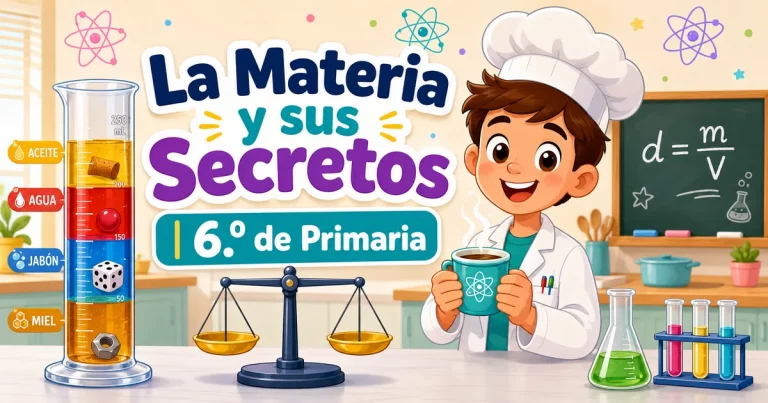 Materia y energía en 6.º de Primaria: propiedades, mezclas y cambios