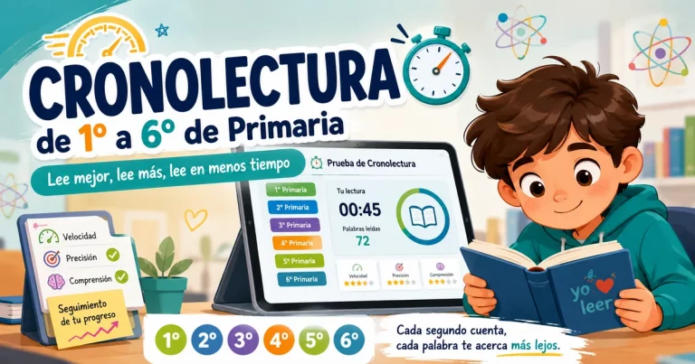 Cronolectura de 1.º a 6.º: fluidez y comprensión lectora