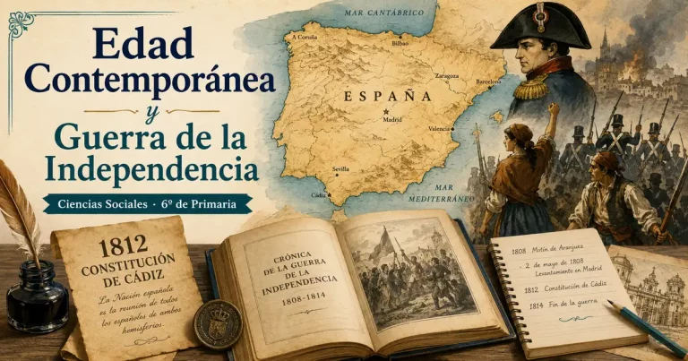 La Edad Contemporánea y la Guerra de la Independencia para 6.º de Primaria