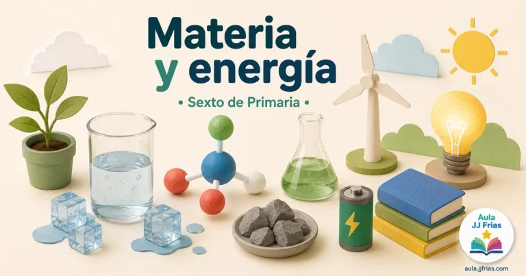 Materia y energía en 6.º de Primaria: propiedades, mezclas y cambios