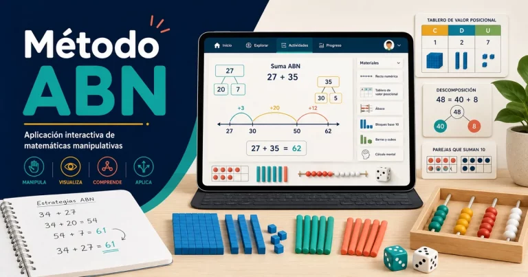 Método ABN interactivo para Primaria: cálculo abierto y sentido numérico