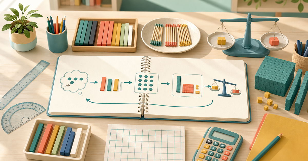 Materiales manipulativos para resolver problemas matemáticos en Primaria